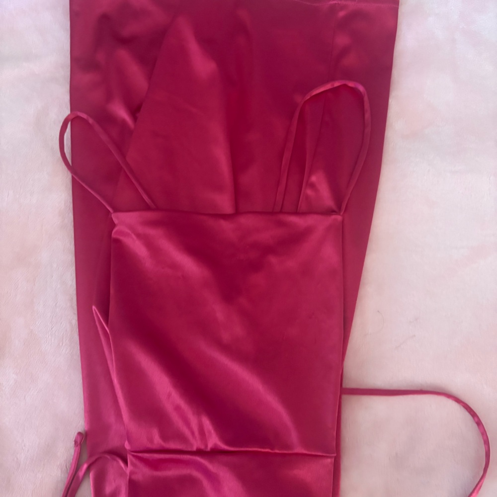 Forever 21 Vibrant Pink Satin Long Dress